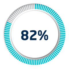 Set of circle percentage diagrams for infographics, 3D design