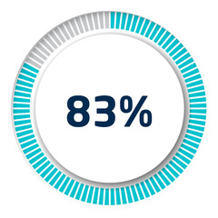 Set of circle percentage diagrams for infographics, 3D design
