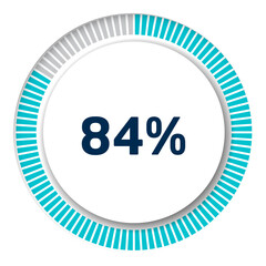 Set of circle percentage diagrams for infographics, 3D design