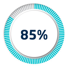 Set of circle percentage diagrams for infographics, 3D design