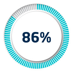 Set of circle percentage diagrams for infographics, 3D design