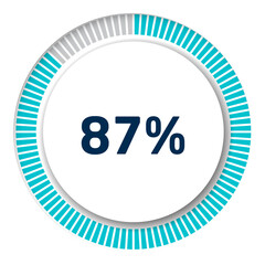 Set of circle percentage diagrams for infographics, 3D design
