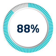 Set of circle percentage diagrams for infographics, 3D design