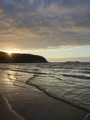 Sunset at Pantin Beach, Galicia