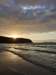 Sunset at Pantin Beach, Galicia
