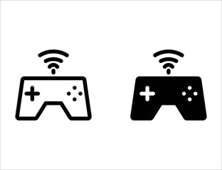 controller icon. outline icon and solid icon