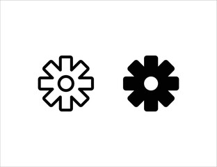 Obraz premium gear icon. outline icon and solid icon