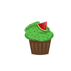  Sweet colorful cupcakes. Vector illustration for diaries, notebooks, albums, scrapbooking, holiday decorations and gifts.