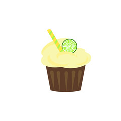  Sweet colorful cupcakes. Vector illustration for diaries, notebooks, albums, scrapbooking, holiday decorations and gifts.