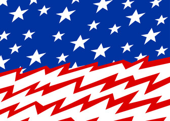 Abstract background with American flag theme