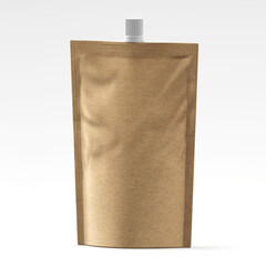 paper doypack 3d rendering and illustration.