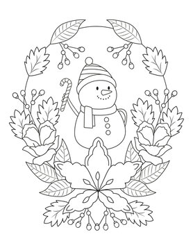 Christmas Adult Coloring Book Pages, Adult Coloring Pages, Christmas Coloring Pages For Adults, Hand Drawn Christmas Coloring Pages