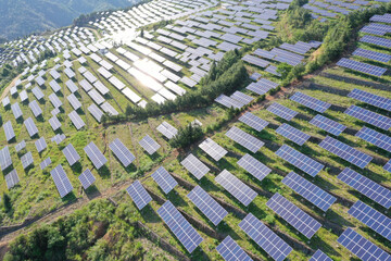 solar power station in mountain