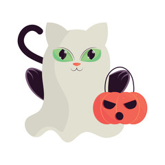 halloween cat with costume