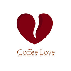 love coffee logo. coffe the logo. liver. Love.