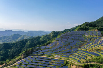 solar power station in mountain