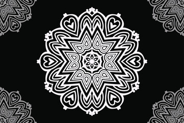 Mandala Design. Round lace pattern design.