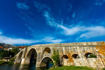 Arslanagic Bridge on Trebisnjica River in Trebinje, Bosnia And Herzegovina