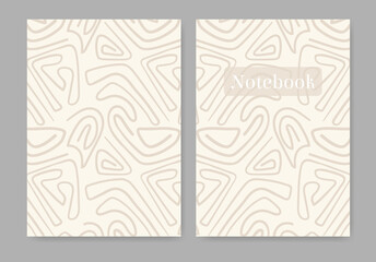 Universal abstract pastel colored template for notebook cover
