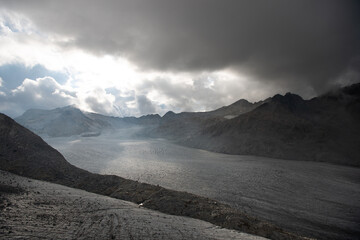 mountains in the morning