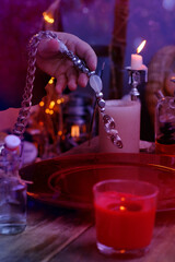 Librate with pendulum, healing or oracle foretelling, magic session, Female Fortuneteller or...