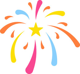 colorful fireworks bomb. new year full of fireworks