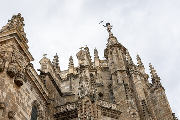 Fototapeta na wymiar Astorga Cathedral. City on the Camino de Santiago. Leon, Castile and Leon, Spain
