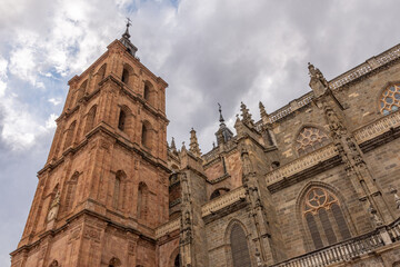 Astorga Cathedral. City on the Camino de Santiago. Leon, Castile and Leon, Spain