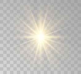 Transparent yellow sunlight special lens flash light effect. Front solar flare lenses	