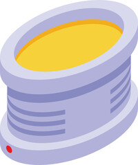 Gold wax icon isometric vector. Aromatic spa. Natural paraffin