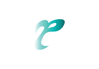 Naklejka premium this is a letter P text icon design for your business