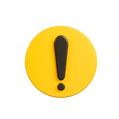 Realistic yellow-black circle warning sign, beware danger, hot, symbol sign, front view, 3d rendering, illustration.