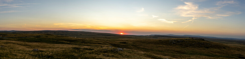 sunset in the mountains