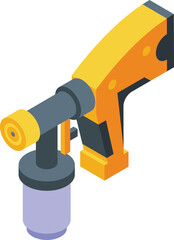 Car sprayer icon isometric vector. Paint gun. Industrial equipment