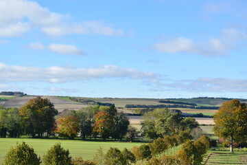 English countryside on a sunny Autumn day.