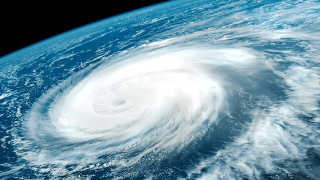 Hurricane storm seen from satellite. Elements of this image furnished by NASA