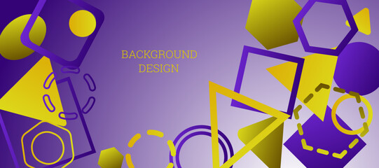 Geometric abstract background. Various geometric shapes. Cover design, background, wallpaper. Vector