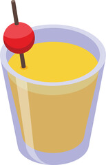 Tequila glass icon isometric vector. Party alcohol. Drink bar
