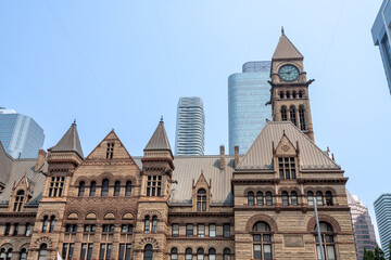 Toronto Old City Hall clock tower. Ontario, Canada.