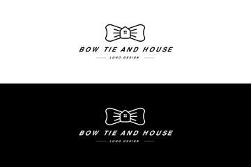 Bow Tie and House Logo Design