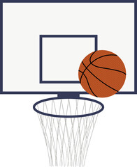 Basketball backboard and ball Sports equipment
