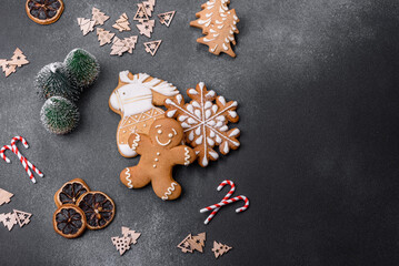 Delicious gingerbread cookies with honey, ginger and cinnamon