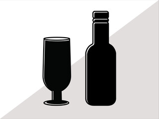 Beer Bottle svg | Beer Bottle Logo | Silhouette Clipart Cuttable Design SVG PNG DXF & eps Designs 