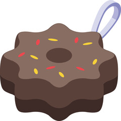 Donut toy pet icon isometric vector. Shop care. Animal feed