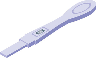 Digital pregnancy test icon isometric vector. Pregnant negative. Kit result
