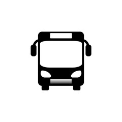 Small simple bus icon isolated on white background 