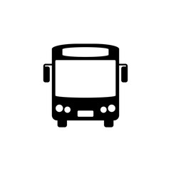 Small simple bus icon isolated on white background 