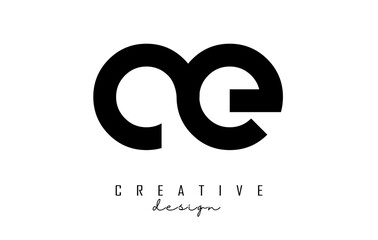 Fototapeta premium Small Letters ae a e logo with a minimalist design. Letters with elegant, simple and two letters design.