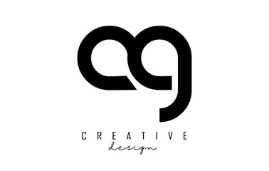 Small Letters ag a g logo with a minimalist design. Letters with elegant, simple and two letters design.