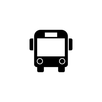 Small simple bus icon isolated on white background 